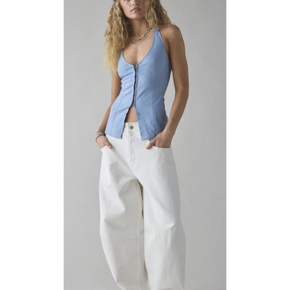 Urban Outfitters Sari Seamed Linen-Blend